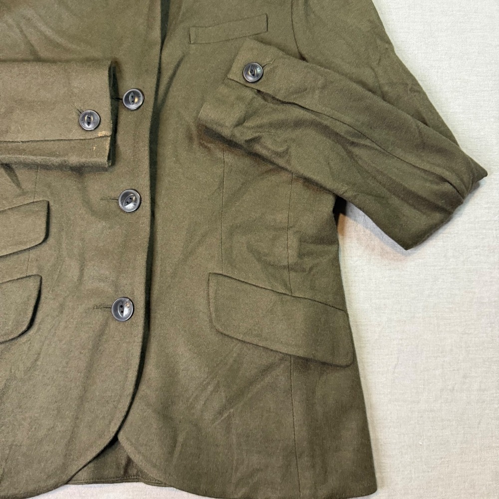 rag & bone Wool Blazer Womens 6 Olive Green Excellent Military Utility Jacket - Picture 8 of 14